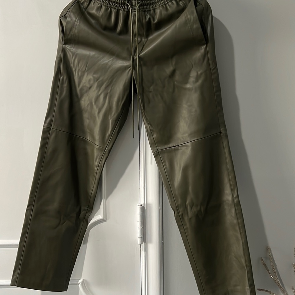 Mango Faux Leather Pants
